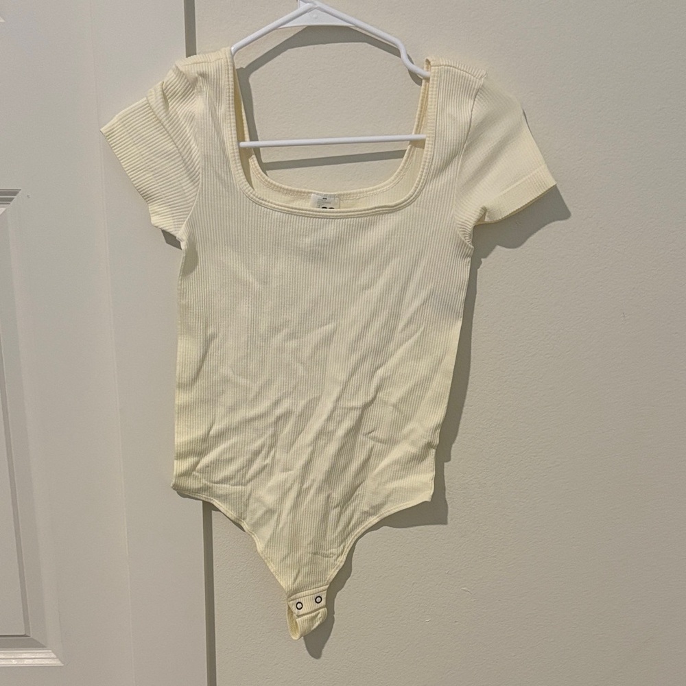 SO Light Cream Ribbed Bodysuit